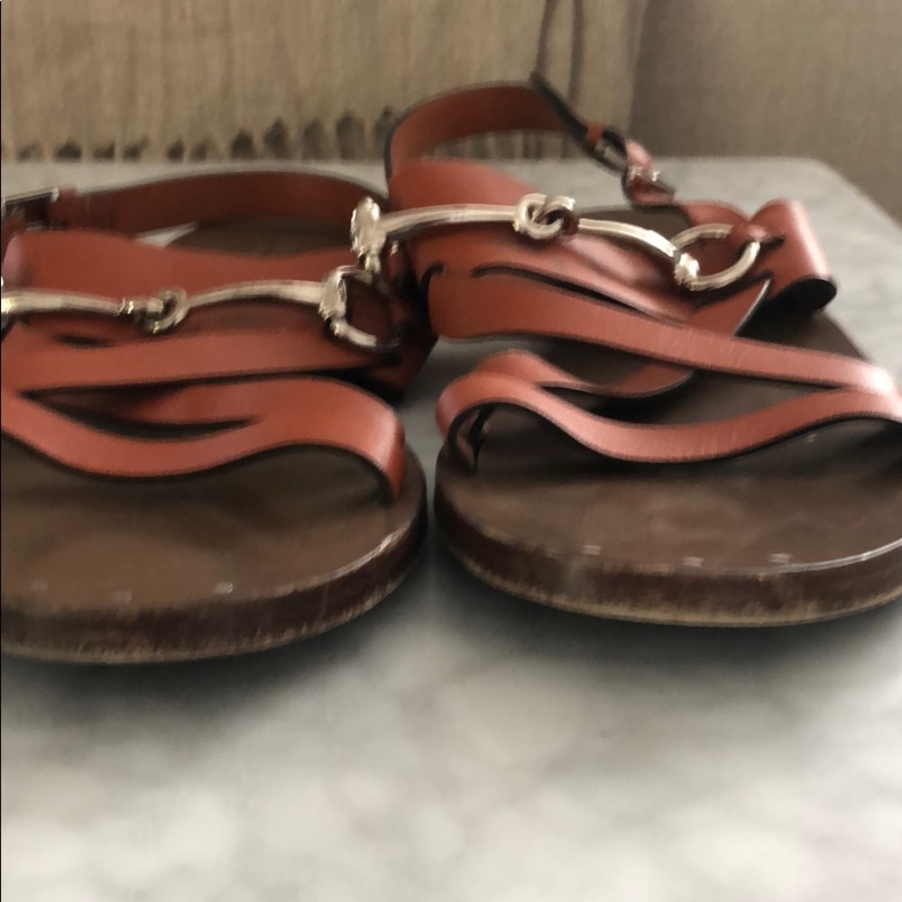 Orangey Gucci sandals